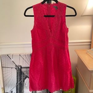 French Connection Magenta Pink Mini Lace Dress 2